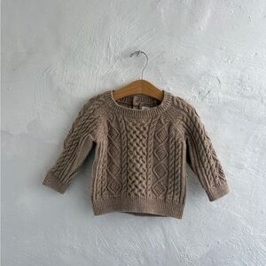 Baby GAP cable knit brown sweater